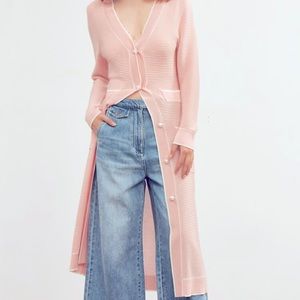 Long striped cardigan in size small